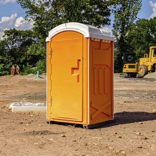 how often are the porta potties cleaned and serviced during a rental period in Green Valley Lake